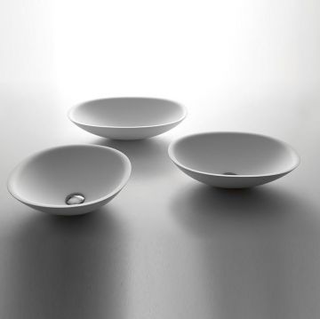 Раковина Antonio Lupi (Антонио Лупи) Servo 54х40 см, без отверстий, накладная, цвет: белый SERVOMOOD54 Bianco/cr