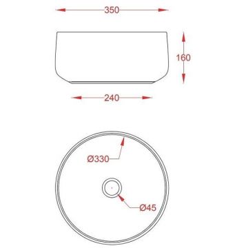 Раковина Artceram (Арткерам) Cognac накладная 35 см, saniglaze, цвет: белый глянцевый COL004 01 34