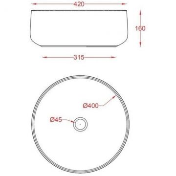 Раковина Artceram (Арткерам) Cognac накладная 42 см, saniglaze, цвет: grigio oliva COL001 15 34