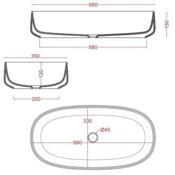 Раковина Artceram (Арткерам) Cognac накладная 68x35 см, saniglaze, цвет: белый глянцевый COL005 01 34