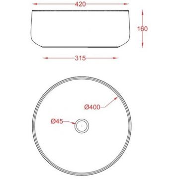 Раковина Artceram (Арткерам) Cognac настольная 42 см, цвет: mint COL001 95 00