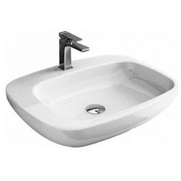 Раковина Artceram (Арткерам) Dial 60x47 см, подвесная/накладная, 1 отверстие, цвет: белый DAL001 01 00