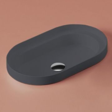 Раковина Artceram (Арткерам) Fuori Scala 58х36 см, без отверстий, без перелива, цвет: blu denim TFL033 37 00