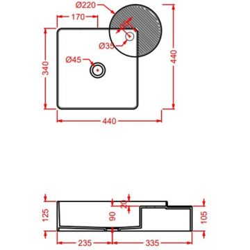 Раковина Artceram (Арткерам) Cartesio 44х44 см, накладная, 1 отверстие, цвет: розовый глянцевый CAL003 33 00 Акция
