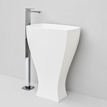 Раковина Artceram (Арткерам) Jazz Livingtec напольная с сифоном, 60х48х85см, цвет: белый глянцевый JZL006 01 00/ JZ13bi*1