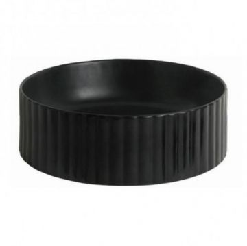 Раковина Artceram (Арткерам) Millerighe 44.5х14.5 см, без отверстий, накладная, без перелива, цвет: черный матовый OSL010 17 00