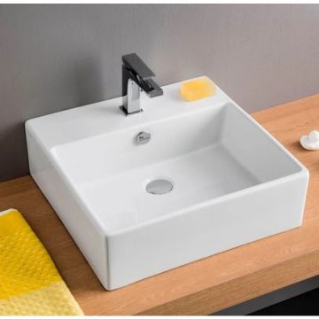 Раковина Artceram (Арткерам) Quadro 50x48 см, 1 отверстие, цвет: белый QUL002 01 00