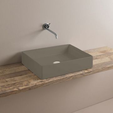 Раковина Artceram (Арткерам) Scalino 55х38 см, накладная, без отверстий, без слив перелива, цвет: matera SCL002 41 00 matera *0