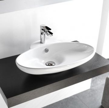 Раковина Artceram (Арткерам) Washbasins Fuori 3 63х47 см, 1 отверстие, накладная, цвет: белый TFL004 01 00 bi*1