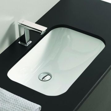 Раковина Artceram Washbasins Nettuno 56х38 см, без отверстий, встраиваемая, цвет: белый NTL001 01 00