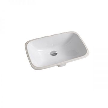 Раковина Artceram Washbasins Nettuno 56х38 см, без отверстий, встраиваемая, цвет: белый NTL001 01 00