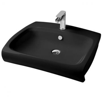 Раковина Artceram/Hidra HI-Line 65х50 см, 1 отверстие, подвесная, цвет: черный HIL004 03 00 nero*1