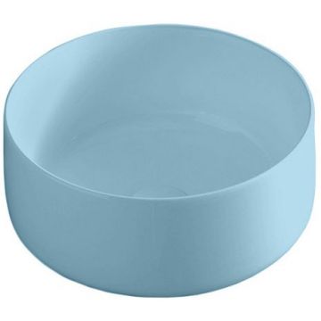 Раковина Artceram (Арткерам) Cognac 33,5хh16см, накладная, без отверстий, без перелива, цвет: голубой матовый COL004 32 00