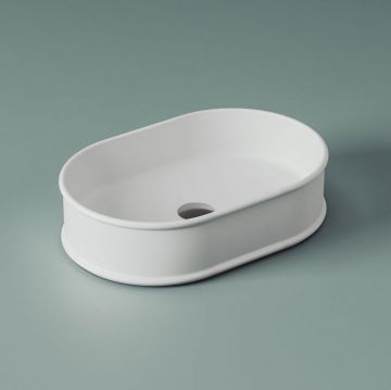 Раковина Artceram (Арткерам) Atelier 60x40х15 см, без отверстий, накладная, без перелива, цвет: белый матовый ATL002 05 00