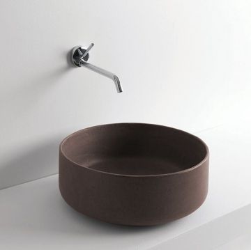 Раковина Artceram (Арткерам) Cognac 42 см, без отверстий, накладная, без слив-перелива, цвет: nero roma COL001 20 00