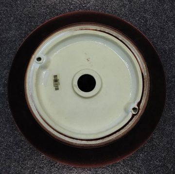 Раковина Artceram (Арткерам) Cognac 42 см, без отверстий, накладная, без слив-перелива, цвет: белый / testa di moro COL001 01 65 bianco/testa di moro