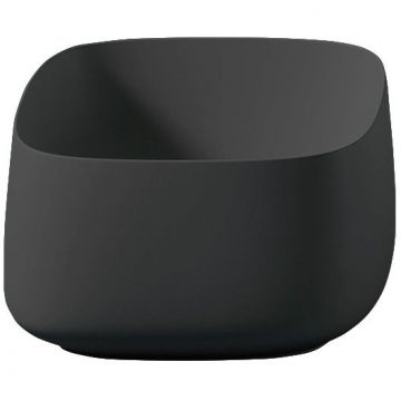 Раковина Artceram (Арткерам) Cognac 43x43х22.5 см, без отверстий, накладная, без перелива, цвет: черный матовый COL006 17 00