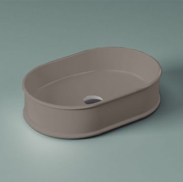 Раковина Artceram (Арткерам) Atelier 60х40 см, без отверстий, настольная, без перелива, цвет: tortora ATL002 40 00