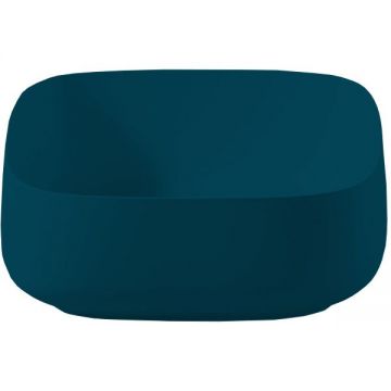 Раковина Artceram (Арткерам) Cognac 46x41 см, без отверстий, настольная Quadro, цвет: petrolio COL007 42 00