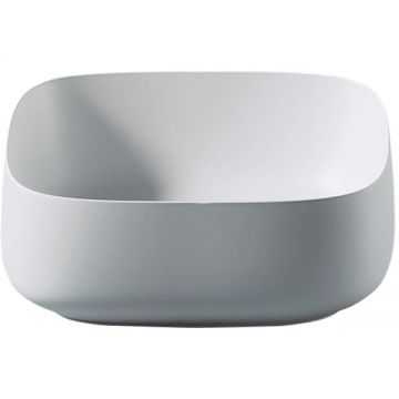 Раковина Artceram (Арткерам) Cognac 46x41х15.5 см, без отверстий, накладная Quadro, без перелива, цвет: белый COL007 01 00