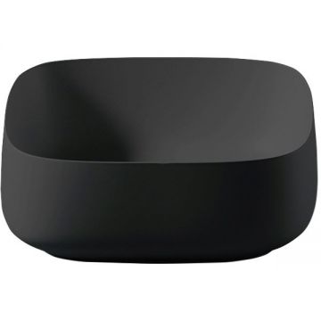 Раковина Artceram (Арткерам) Cognac 46x41х15.5 см, без отверстий, накладная Quadro, без перелива, цвет: черный глянцевый COL007 03 00