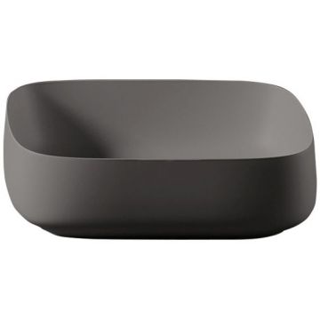 Раковина Artceram (Арткерам) Cognac 55x35х15.5 см, без отверстий, накладная, без перелива, цвет: черный глянцевый COL008 03 00