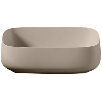 Раковина Artceram (Арткерам) Cognac 56x41х15.5 см, без отверстий, накладная Quadro, без перелива, цвет: matera COL009 41 00