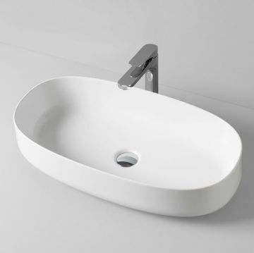 Раковина Artceram (Арткерам) Cognac 68х35 см, без отверстий, накладная, без слив-перелива, цвет: белый матовый COL005 05 00