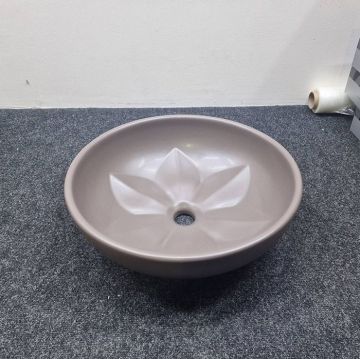 Раковина Azzurra (Аззурра) Fleur накладна, 45х16см, без отверстий, цвет: Tortora LALA045160F0TO*0