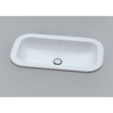 Раковина Azzurra (Аззурра) Glaze 69x38 см, без отверстий, цвет: белый GLLI06938000BI (GLZ 69x38/IN bi)