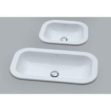 Раковина Azzurra (Аззурра) Glaze 69x38 см, без отверстий, цвет: белый GLLI06938000BI (GLZ 69x38/IN bi)