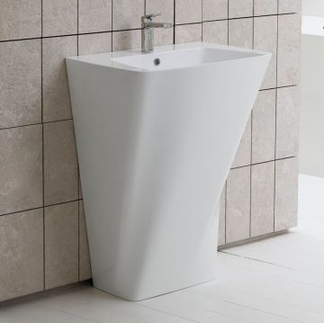 Раковина напольная Azzurra (Аззурра) Hera 63х43х85 см, 1 отверстие, цвет: белый HELF06343T0MBI*1