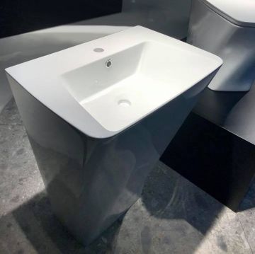 Раковина напольная Azzurra (Аззурра) Hera 63х43х85 см, 1 отверстие, цвет: белый HELF06343T0MBI*1