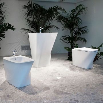 Раковина напольная Azzurra (Аззурра) Hera 63х43х85 см, 1 отверстие, цвет: белый HELF06343T0MBI*1