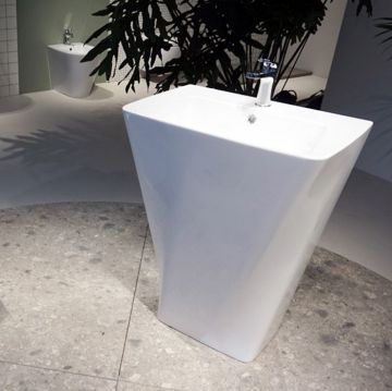 Раковина напольная Azzurra (Аззурра) Hera 63х43х85 см, 1 отверстие, цвет: белый HELF06343T0MBI*1