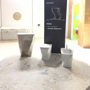 Раковина напольная Azzurra (Аззурра) Hera 63х43х85 см, 1 отверстие, цвет: белый HELF06343T0MBI*1