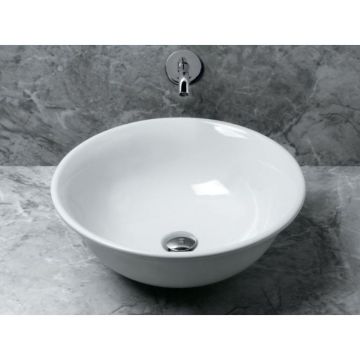 Раковина Azzurra (Аззурра) Jubilaeum накладная круглая 48xH18 см, без отверстий, цвет: Bianco lucido JULA04818000BI/(JUB45/APP bi)*0