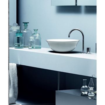 Раковина Azzurra (Аззурра) Jubilaeum накладная круглая 48xH18 см, без отверстий, цвет: Bianco lucido JULA04818000BI/(JUB45/APP bi)*0