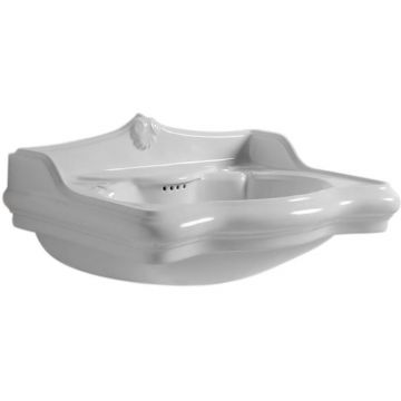 Раковина Azzurra (Аззурра) Jubilaeum с колонной 90x56xH32 см, 1 отверстие, цвет: Bianco lucido JULP0905500MBI/(JUB200/90 bi)*1