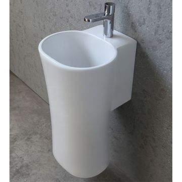 Раковина Azzurra (Аззурра) Nativo подвесная 35x37x62 см, 1 отверстие, с креплением, цвет: Bianco lucido LALS035370NM/(NAT200/1 bi)*1