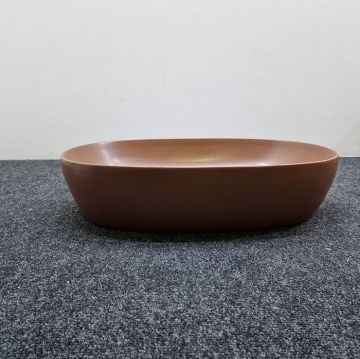 Раковина Azzurra (Аззурра) Elegance Circle накладная 60x40 см, без отверстий, без перелива., цвет: Rame ECI60 RA*0