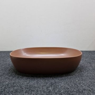 Раковина Azzurra (Аззурра) Elegance Circle накладная 60x40 см, без отверстий, без перелива., цвет: Rame ECI60 RA*0