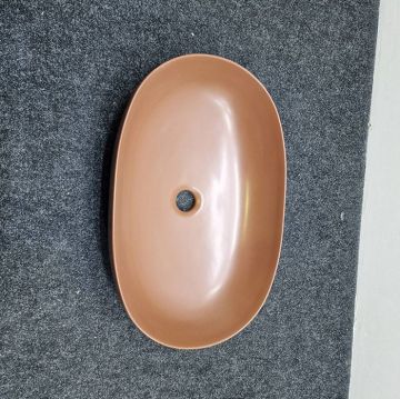 Раковина Azzurra (Аззурра) Elegance Circle накладная 60x40 см, без отверстий, без перелива., цвет: Rame ECI60 RA*0