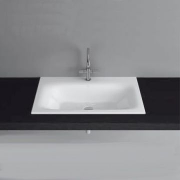 Раковина Bette (Бетте) Lux 80х49.5х12 см, 1 отверстие, сталь, цвет: белый A161-000 HLW1