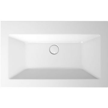 Раковина Bette (Бетте) Loft 80х49.5х10 см, встраиваемая сверху, без отверстий, без перелива, сталь, цвет: белый A230-000