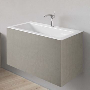 Раковина Bette (Бетте) Loft 80х49.5х10 см, встраиваемая сверху, без отверстий, без перелива, сталь, цвет: белый A230-000