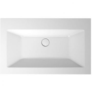 Раковина Bette (Бетте) Loft 80х49.5х10 см, встраиваемая сверху, без отверстий, без перелива, сталь, цвет: белый A230-000