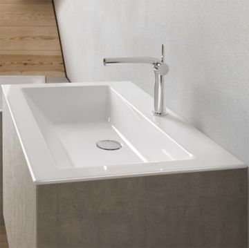 Раковина Bette Loft встраиваемая сверху 80х49.5х10см, без перелива, с 1 отверстие, сталь, цвет: белый A230-000 HLW1