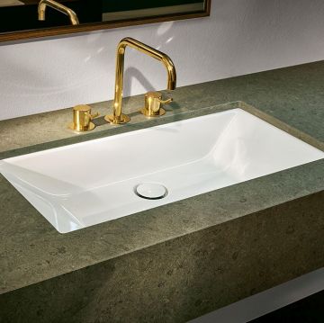 Раковина Bette (Бетте) Loft встраиваемая снизу 74х38.6х10см, без перелива, без отверстий, сталь, цвет: белый A231-000