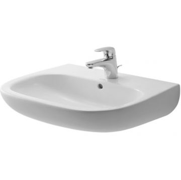 Раковина Duravit (Дуравит) D-Code 60х46 см, 1 отверстие, с переливом, цвет: белый 23106000002
